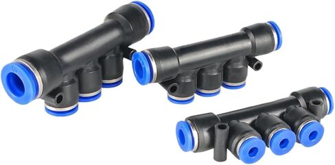 موصل قابس هوائي سريع بخمسة اتجاهات بقطر متغير أنبوب هواء بلاستيكي PKG4/6/8/10 1 قطعة (PKG12-10) in Kuwait