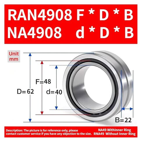 Needle Roller Bearings,1PCS with Inner Ring Solid Bearing NA4900,4901,4902,4903,4904,4905,4906,4907,4908,4909,4910. in Saudi Arabia
