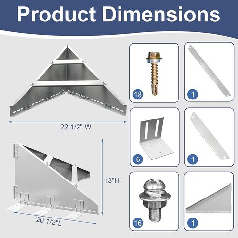 Snow Diverter for Metal Roof, Snow Splitter for Chimneys, Suitable for Metal Roofs, Providing Protection for 6" 8" 10" Chimneys in Saudi Arabia