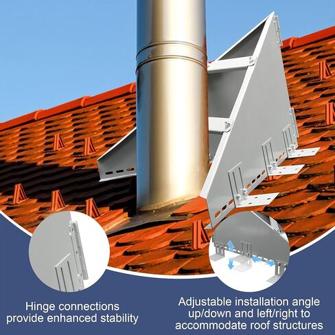 Snow Diverter for Metal Roof, Snow Splitter for Chimneys, Suitable for Metal Roofs, Providing Protection for 6" 8" 10" Chimneys in Saudi Arabia