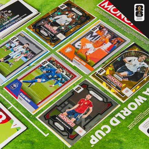Monopoly Panini Prizm: FIFA World Cup Game I Soccer Board Game with Monopoly Panini Prizm FIFA World Cup 2026 Trading Cards I Ages 8+ in Saudi Arabia