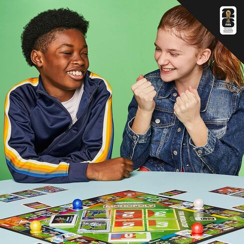 Monopoly Panini Prizm: FIFA World Cup Game I Soccer Board Game with Monopoly Panini Prizm FIFA World Cup 2026 Trading Cards I Ages 8+ in Saudi Arabia