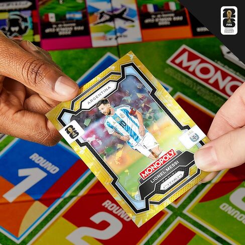 Monopoly Panini Prizm: FIFA World Cup Game I Soccer Board Game with Monopoly Panini Prizm FIFA World Cup 2026 Trading Cards I Ages 8+ in Saudi Arabia