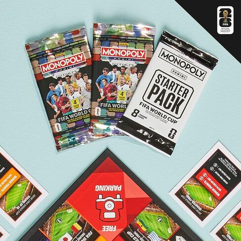 Monopoly Panini Prizm: FIFA World Cup Game I Soccer Board Game with Monopoly Panini Prizm FIFA World Cup 2026 Trading Cards I Ages 8+ in Saudi Arabia