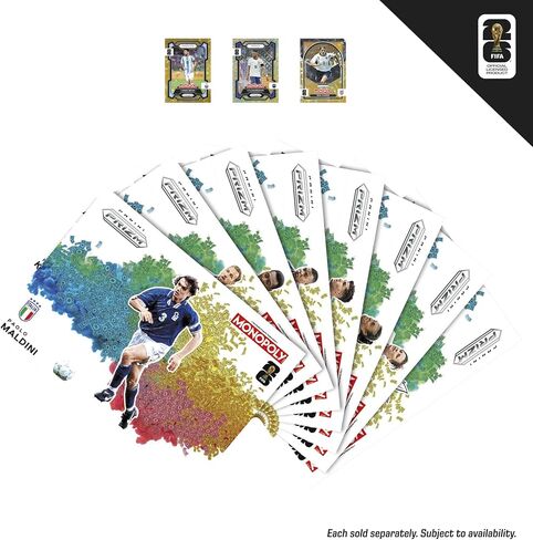 Monopoly Panini Prizm: FIFA World Cup Game I Soccer Board Game with Monopoly Panini Prizm FIFA World Cup 2026 Trading Cards I Ages 8+ in Saudi Arabia