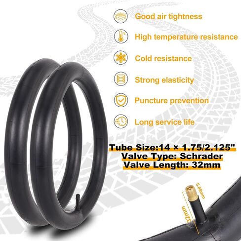 14 x 2.125 E-Bike Tire with Schrader Valve, 14 Inch Heavy Duty Folding Tire Compatible with Road Bike Scooters and E-Bike Tires 2 Sets in Saudi Arabia