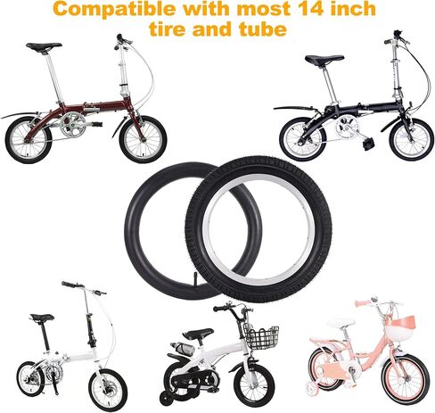 14 x 2.125 E-Bike Tire with Schrader Valve, 14 Inch Heavy Duty Folding Tire Compatible with Road Bike Scooters and E-Bike Tires 2 Sets in Saudi Arabia
