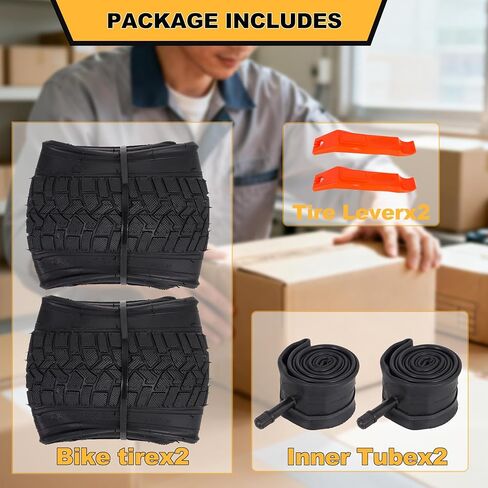 14 x 2.125 E-Bike Tire with Schrader Valve, 14 Inch Heavy Duty Folding Tire Compatible with Road Bike Scooters and E-Bike Tires 2 Sets in Saudi Arabia