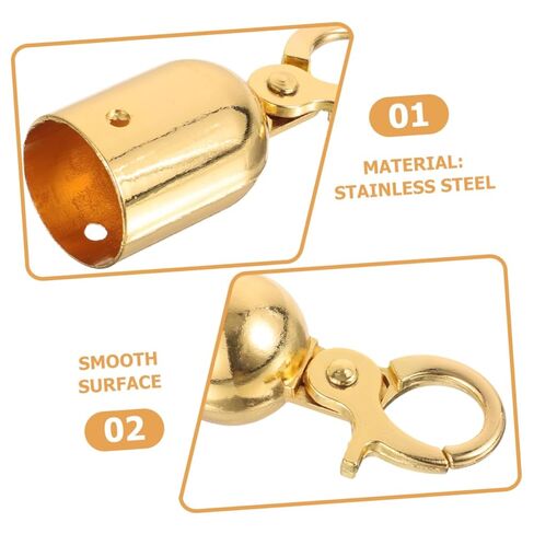 VILLCASE 2Pcs Stainless Steel Rope End Stoppers Heavy Duty Snap Hook for Decking and Railing Durable Cord End Snap Hooks for Residential and Commercial Use in Saudi Arabia