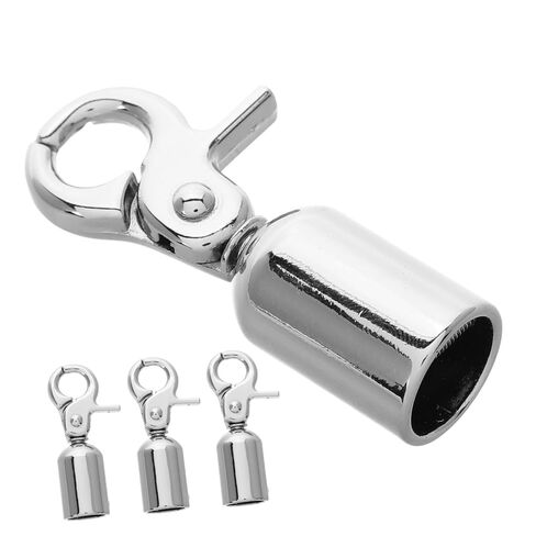 Operitacx 4pcs Alloy Rope End Snap Hooks Safety Lanyard Function Heavy Duty Metal Cord End Stoppers for Crowd Control and Camping Sturdy and Reliable Guardrail Hook in Saudi Arabia
