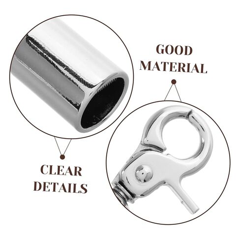 Operitacx 4pcs Alloy Rope End Snap Hooks Safety Lanyard Function Heavy Duty Metal Cord End Stoppers for Crowd Control and Camping Sturdy and Reliable Guardrail Hook in Saudi Arabia