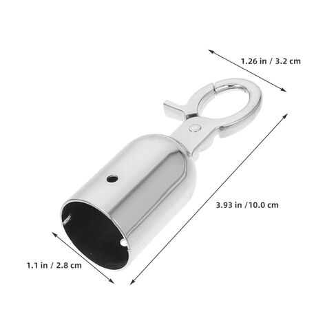 Angoily 6Pcs Stainless Steel Rope End Caps with Hook Inner Diameter Durable Cord Lock Stoppers for Versatile Use Indoor and Outdoor Environments in Saudi Arabia