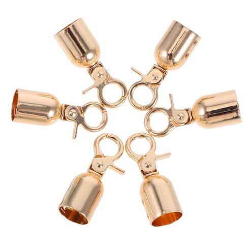 Cabilock 6-Pack Metal Rope End Caps Hooks Sturdy Carabiner Clips for Stanchion Barriers Crowd Control Queue Divider and Outdoor Fencing Cord Stopper with Screws in Saudi Arabia