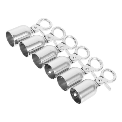 Cabilock 6-Pack Metal Rope End Caps Hooks Sturdy Carabiner Clips for Stanchion Barriers Crowd Control Queue Divider and Outdoor Fencing Cord Stopper with Screws in Saudi Arabia