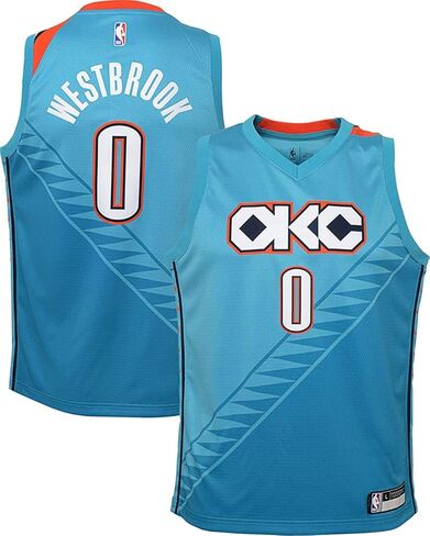 Outerstuff Russell Westbrook Oklahoma City Thunder Blue Youth Alternate City Edition Swingman Jersey in Saudi Arabia