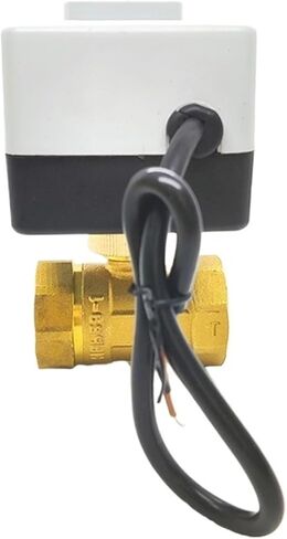 صمام كروي نحاسي 1 بوصة، ثلاثة أسلاك، محرك ثنائي التحكم، لولبة داخلية مع مفتاح يدوي AC220V in Kuwait