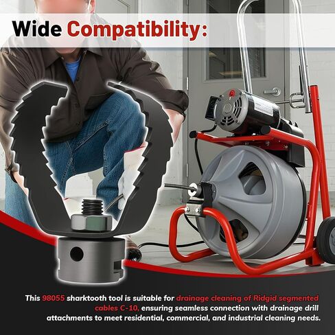 3 بوصة T-150-1 3 بوصة استبدال قاطع سن القرش لـ 98055، متوافق مع كابل Ridgid المقطعي C-10 in Kuwait