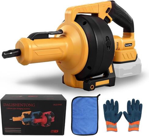 مثقاب تصريف لاسلكي متوافق مع بطارية ديوالت 20 فولت، ثعبان تصريف السباكة ذات التغذية التلقائية مع كابل قابل للاستبدال بطول 23.62 قدم، أداة تنظيف انسداد الصرف للحوض والمرحاض وحوض الاستحمام in Kuwait