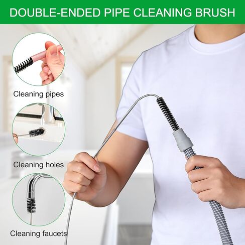 5 قطع أداة إزالة انسداد تصريف الشعر، فتاحة أدوات ثعبان الشعر، أداة إزالة انسداد الأنابيب المرنة للمرحاض، حوض المطبخ، حوض الحمام، الدش، المجاري in Kuwait