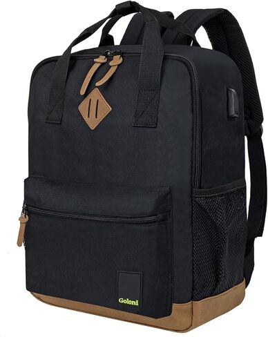 حقيبة ظهر للكمبيوتر المحمول من Goloni للرجال والنساء، حقيبة ظهر للسفر مع منفذ USB، تناسب كمبيوتر محمول مقاس 17 بوصة للعمل، وحمل الطيران in Kuwait
