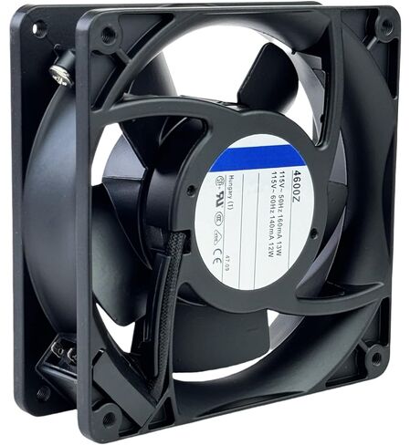 لمروحة تبريد ebm-papst 4600Z، مروحة صناعية 115 فولت 50-60 هرتز 160/140 مللي أمبير 13/12 وات، 106 CFM، موصل ثنائي الدبوس 3100 دورة في الدقيقة 120X120X38 مم in Kuwait