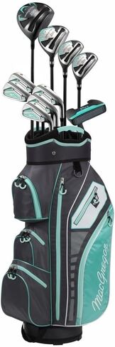 MacGregor Golf Ladies DCT3000 Premium Graphite Irons Graphite Woods Golf Club & Cart Bag Package Set, Mens Right Hand, Navy/White in Saudi Arabia