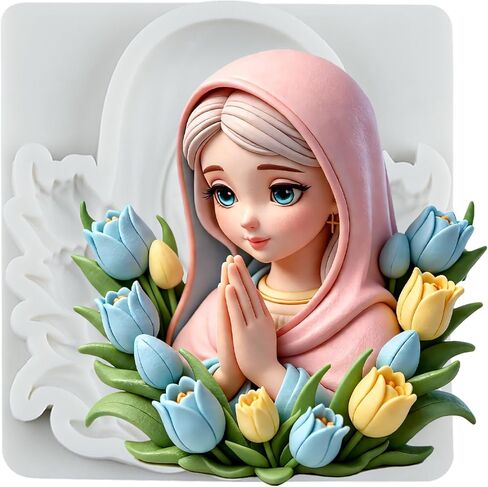 يسوع قالب من السيليكون الدينية يسوع بوليمر كلاي قوالب DIY بها بنفسك الحرفية راتنجات الايبوكسي صب الهواء الجاف بوليمر كلاي صنع المجوهرات أدوات الحرف in Kuwait