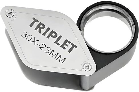 10x Triplet Jewelers loupe Pocket Loupe Magnifier مع 20.5mm Triplet Lens معدن قابل للطي مجوهرات العين العدسة المكبرة للمجوهرات، الطوابع، هواة جمع الطوابع، العملات المعدنية in Kuwait