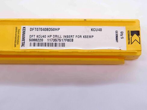 1 قطعة جديد KENNAMETAL DFT070408D50HP KCU40 TiN & TiAlN المغلفة كربيد الحفر إدراج-NS0580BU5 in Kuwait