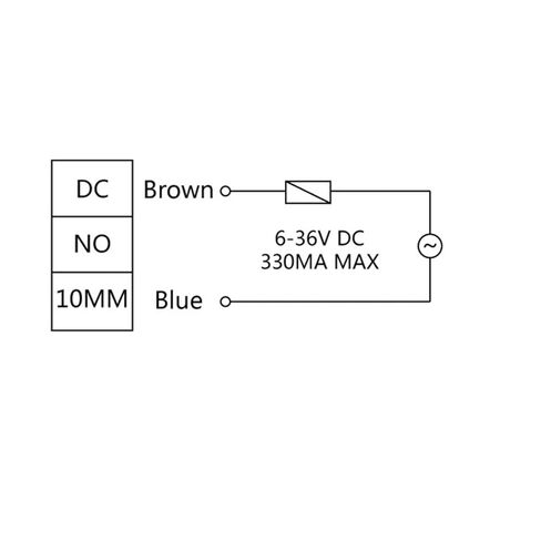 مفتاح القرب المغناطيسي، مفتوح عادة بسلكين للعد الاستقرائي SJM12-10D1، قطعة واحدة in Kuwait
