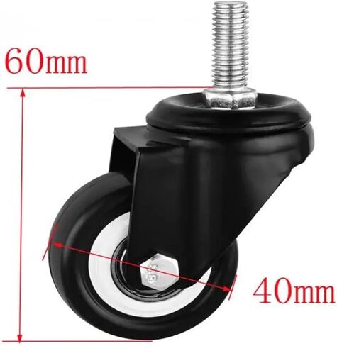 4 أجزاء/وحدة 1.5 بوصة برغي مزدوج تحمل عجلة عالمية M8x25 أرجل قطع الأثاث الصامتة in Kuwait