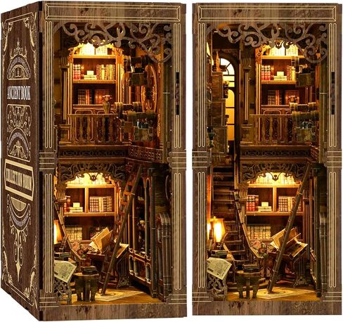 Anavrin Artist's Studio DIY Book Nook Kit for Adults - 3D Miniature Bookshelf Insert with Starry Night Background, Creative Art Room Decor, Unique Craft Gift in Saudi Arabia