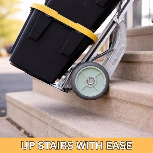 Stair Climber Cart Kit - for 2 Wheel Stair Climbing Hand Trucks - Easily Move Hand Cart Over Stairs and Curbs - Aluminum Polymer Slide Bars -Compatible with 8" and 10" Wheels in Kuwait