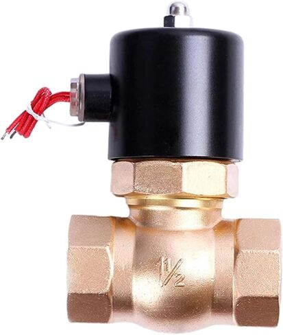 1 "2" صمام الملف اللولبي للبخار بدرجة حرارة عالية مغلق عادة صمام لولبة داخلي نحاسي ثنائي الاتجاه 220 فولت 24 فولت 12 (1، G_24VDC) in Kuwait