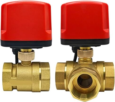 1 قطعة صمام كروي 2 سلك/3 أسلاك مقاوم للماء IP65 2-way/3-way صمام مياه لولبة داخلية 12 فولت 24 فولت DN15-DN50(2 بوصة، اتجاهين_DC24V_CR02) in Kuwait