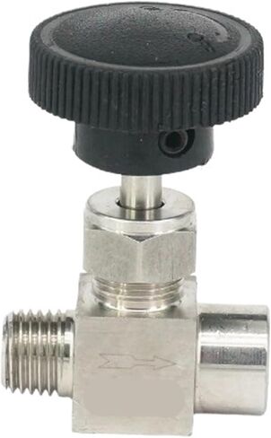 1PCS 1/4" NPT Female to Male Valve 304 Stainless Steel Flow Control in Kuwait