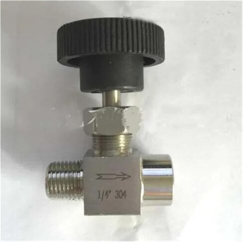 1PCS 1/4" NPT Female to Male Valve 304 Stainless Steel Flow Control in Kuwait
