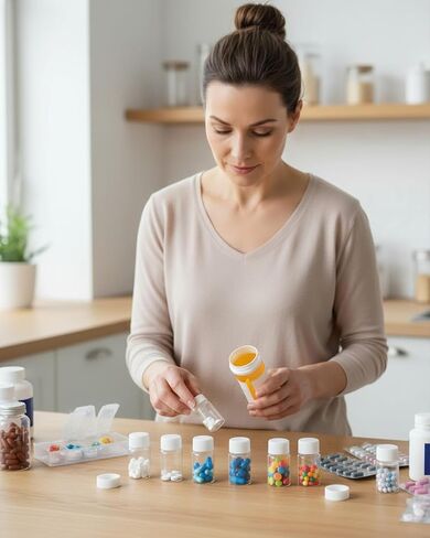 Clear Pill Bottles, 100 Pcs 20 Ml Empty Plastic Medicine Pill Bottle Small Plastic Bottles Medicine Chemical Bottle for Liquid Solid Powder in Kuwait