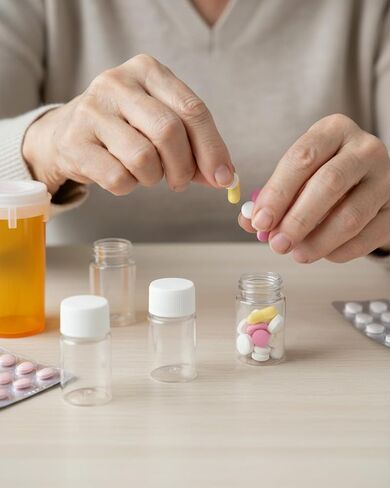 Clear Pill Bottles, 100 Pcs 20 Ml Empty Plastic Medicine Pill Bottle Small Plastic Bottles Medicine Chemical Bottle for Liquid Solid Powder in Kuwait