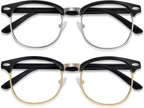 CHEERS DEVICES Blue Light Glasses for Teens Half Frame Gaming & Computer Glasses, Anti Eyestrain Clear Lens (age 11-18) in Kuwait