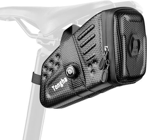 Large Capacity Water Resistant Bike Seat Wedge Bag, Secure Twist-Lock Saddle Bag for Road and Mountain Bikes, Cycling Storage Pouch for Accessories (small) in Saudi Arabia