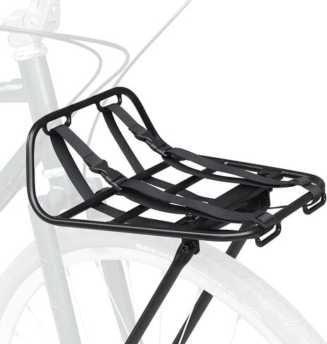 رف أمامي للدراجة، إطار من سبائك الألومنيوم بسعة كبيرة مع أشرطة قابلة للتعديل مناسبة لحمل حقيبة سلة وخوذة لدراجة الطرق والدراجات الهوائية والركاب في المناطق الحضرية in Kuwait