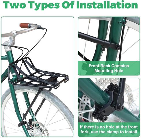 رف أمامي للدراجة، إطار من سبائك الألومنيوم بسعة كبيرة مع أشرطة قابلة للتعديل مناسبة لحمل حقيبة سلة وخوذة لدراجة الطرق والدراجات الهوائية والركاب في المناطق الحضرية in Kuwait