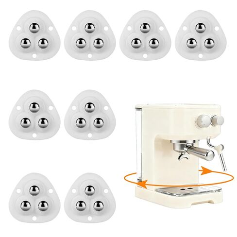 Self Adhesive Caster Wheels Appliance Rollers for Kitchen 360° Swivel Universal Wheel for Storage Bins & Trash Can - Universal Sliders for Furniture (Black-8pcs) in Saudi Arabia