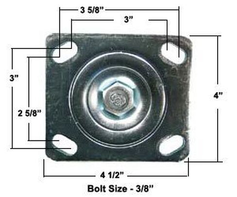 8" X 2" Swivel Caster Set - Heavy Duty Polyurethane Wheel on Steel Hub with Top Lock Brake - 1,200lb ea (4) Tool Box Set in Saudi Arabia
