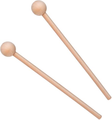 2 PCS Wood Percussion Sticks, 8 Inch Xylophone Mallets Glockenspiel Mallets Long Wood Mallet, Glockenspiel Xylophone Mallet Stick for Glockenspiels Xylophones Chime Drums Bells Wooden Block in Saudi Arabia