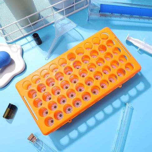 Totority Test Tube Holder Rack 50-Slot Tube Storage Organizer for Laboratory and Industrial Use Glass Test and Vial Shot Glasses Holder 9.64X4.92X1.85 Inch in Saudi Arabia