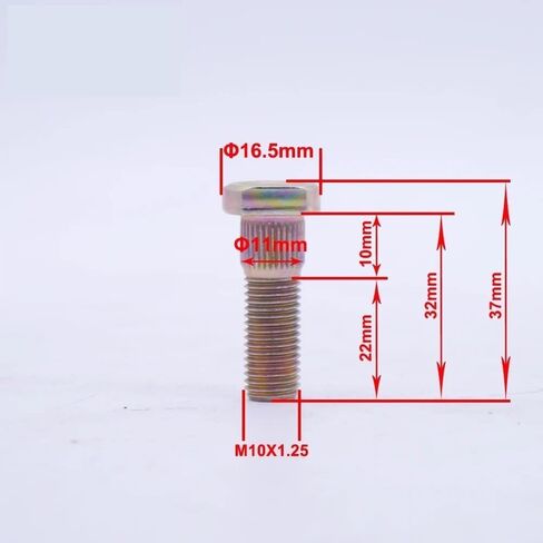 M10x1.25x32mm عجلة حافة المحور مسمار البراغي 4 قطعة متوافق مع ATV عربات التي تجرها الدواب دراجة رباعية الذهاب كارت الملحقات in Kuwait