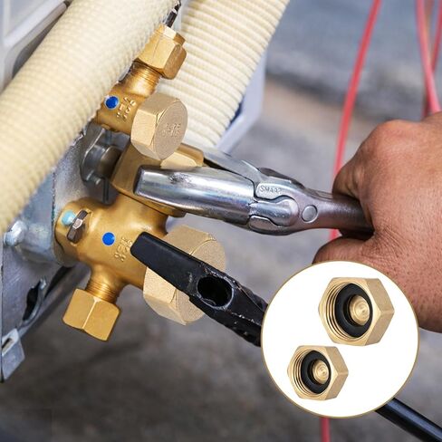cobee Garden Hose End Caps, Brass Plug Radiator Valve Caps, Brass Garden Hose Cap with Washers Female End Cap for Washing Machine Radiator Valve Faucets Tap in Saudi Arabia