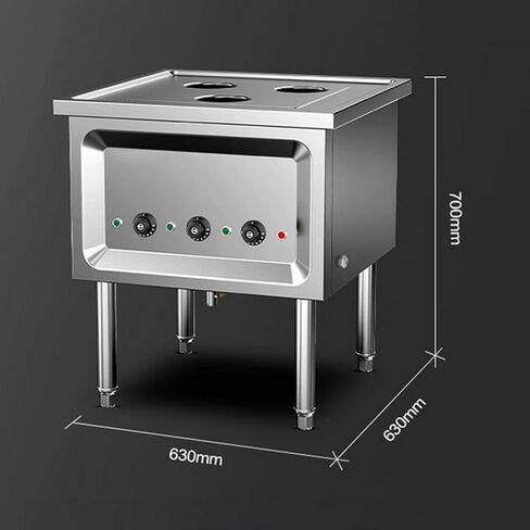 Commercial Bun Steamer, Automatic Water Inlet And Anti-Dry Burning Steam Boiler High Power Suitable for Hotels, Bun Shops And Restaurants,four hole in Saudi Arabia